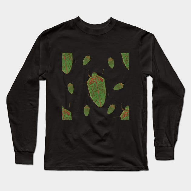 Hawaii Koa Bug Pattern Long Sleeve T-Shirt by NadJac